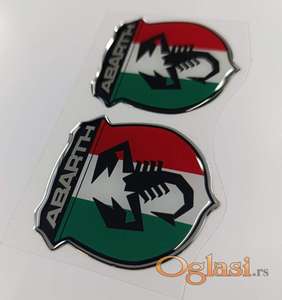 Abarth stikeri u bojama zastave